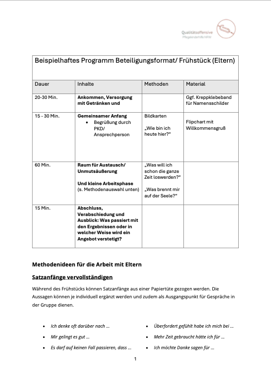 Programmablauf Eltern